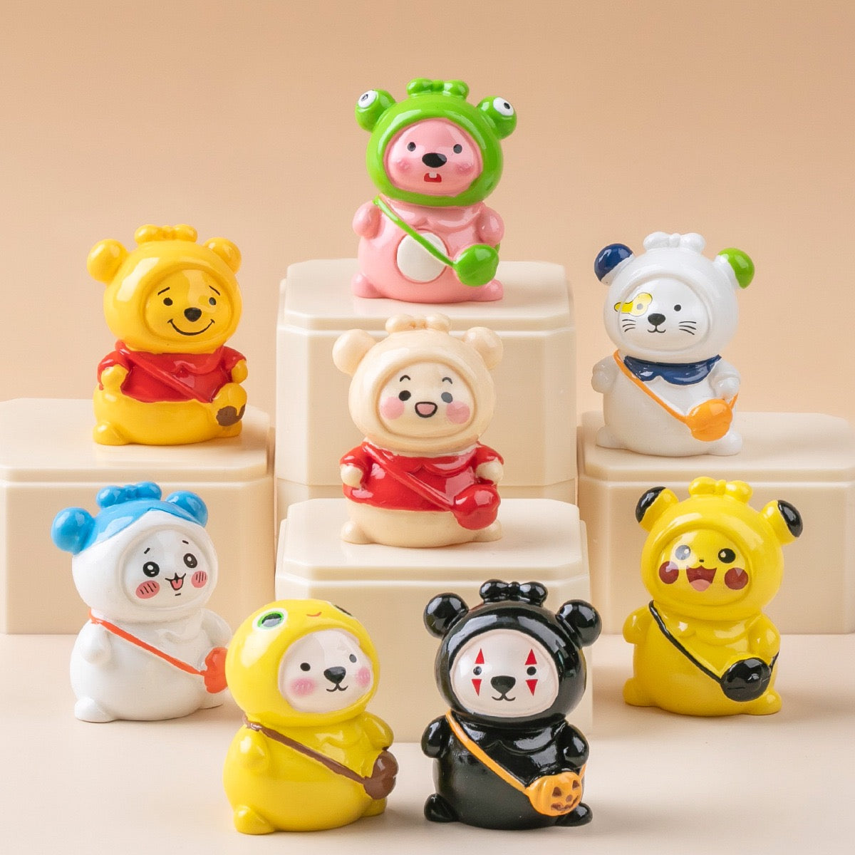 Cross dressing backpack little bear ornament